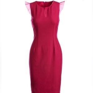 **Elie Tahari Deloria Short chiffon flutter sleeve dress size 12